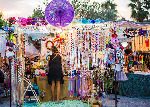 The hippie night market in Las Dalias, Ibiza, Spain