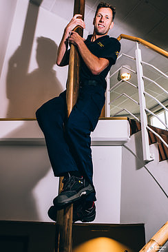 Fireman in action - photo for HSB Magazine