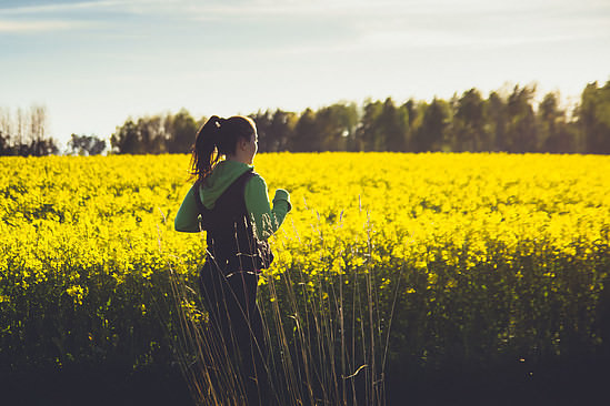 Running in the Swedish country side