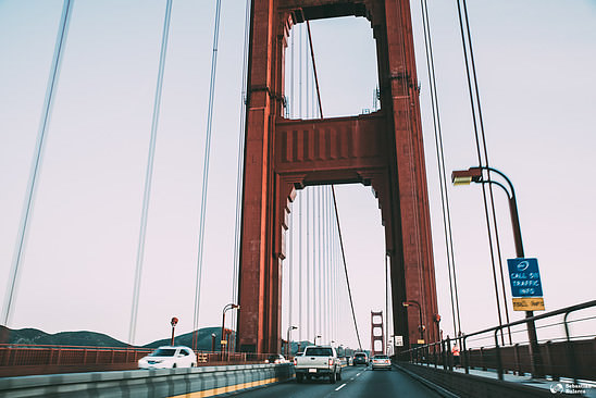 Passing the Golden Gate bridge
